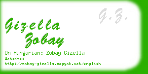 gizella zobay business card